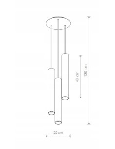 Nowodvorski Eye L 8917 — Lampa wisząca loft 3-punktowa czarna, GU10, 130 cm 2