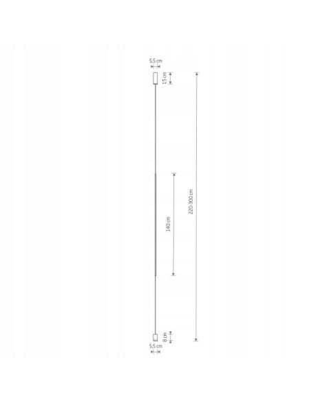 Nowodvorski VERTIC lampa stojąca LED 220–300 cm czarna, 3000K, 540 lm, industrialna