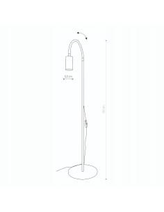 Nowodvorski EYE lampa podłogowa GU10 120 cm czarna minimalistyczna do salonu i sypialni 2
