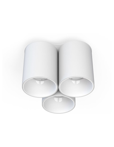 Nowodvorski EYE TONE III plafon potrójny GU10 biały 13 cm 3x10W LED elegancki spot sufitowy 8093