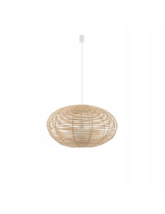 Nowodvorski Lampa wisząca Rattan 60 cm E27 – naturalne, boho/skandynawskie oświetlenie nad stół