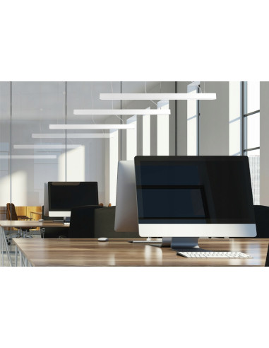 Nowodvorski SOFT PREMIUM Lampa wisząca LED 150 cm Biała, neutralna barwa światła, biuro/open space