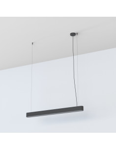Nowodvorski SOFT LED 7535 — nowoczesna wisząca listwa LED grafitowa 95×6 cm, regulacja wysokości nad wyspę/stół