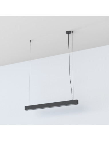 Nowodvorski SOFT LED 7535 — nowoczesna wisząca listwa LED grafitowa 95×6 cm, regulacja wysokości nad wyspę/stół