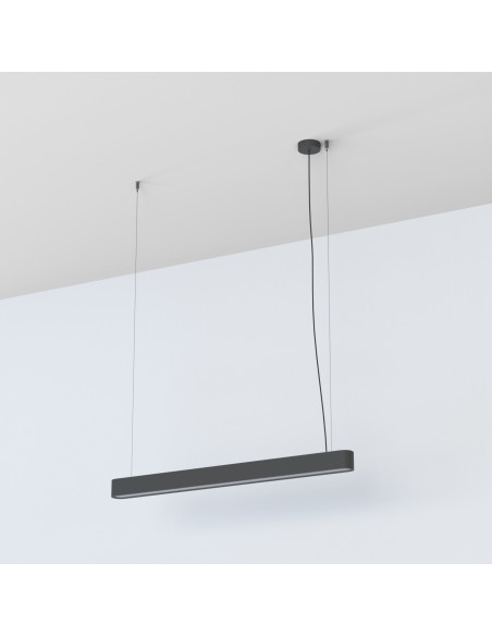 Nowodvorski SOFT LED 7535 — nowoczesna wisząca listwa LED grafitowa 95×6 cm, regulacja wysokości nad wyspę/stół