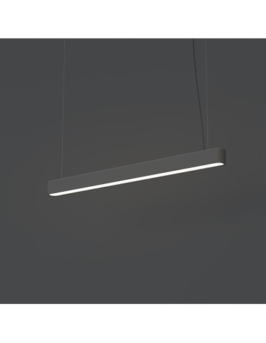 Nowodvorski SOFT LED 7535 — nowoczesna wisząca listwa LED grafitowa 95×6 cm, regulacja wysokości nad wyspę/stół