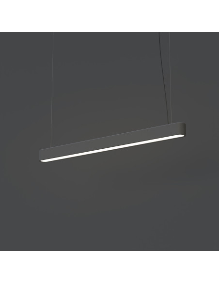 Nowodvorski SOFT LED 7535 — nowoczesna wisząca listwa LED grafitowa 95×6 cm, regulacja wysokości nad wyspę/stół