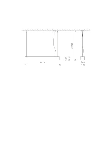 Nowodvorski SOFT LED 7535 — nowoczesna wisząca listwa LED grafitowa 95×6 cm, regulacja wysokości nad wyspę/stół