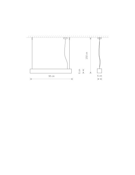 Nowodvorski SOFT LED 7535 — nowoczesna wisząca listwa LED grafitowa 95×6 cm, regulacja wysokości nad wyspę/stół