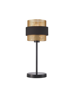Italux BANS Lampa stołowa czarno-złota E27 nowoczesna 44 cm do salonu i sypialni
