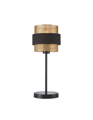 Italux BANS Lampa stołowa czarno-złota E27 nowoczesna 44 cm do salonu i sypialni