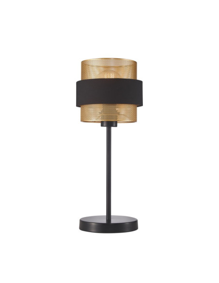 Italux BANS Lampa stołowa czarno-złota E27 nowoczesna 44 cm do salonu i sypialni