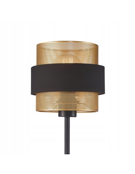 Italux BANS Lampa stołowa czarno-złota E27 nowoczesna 44 cm do salonu i sypialni