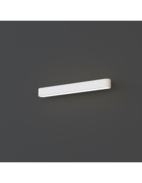 Nowodvorski SOFT WALL LED 63x6 cm biały kinkiet liniowy z LED T8, ciepła biała, 11W, aluminium