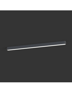 Nowodvorski SOFT Plafon LED 120x6 cm szary grafitowy loftowy do kuchni biura, 22W, G13, neutralny biały