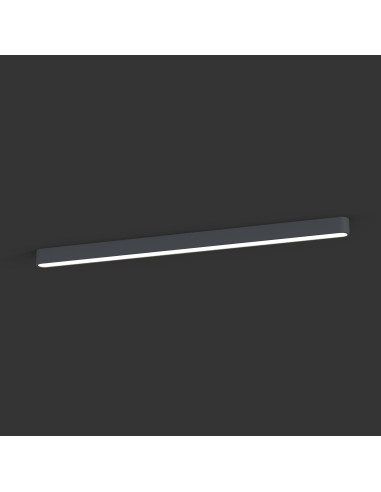 Nowodvorski SOFT Plafon LED 120x6 cm szary grafitowy loftowy do kuchni biura, 22W, G13, neutralny biały
