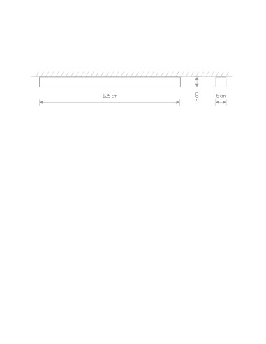 Nowodvorski SOFT Plafon LED 120x6 cm szary grafitowy loftowy do kuchni biura, 22W, G13, neutralny biały