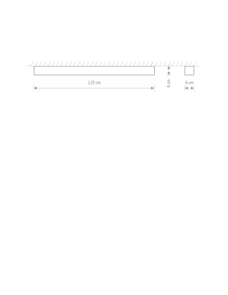 Nowodvorski SOFT Plafon LED 120x6 cm szary grafitowy loftowy do kuchni biura, 22W, G13, neutralny biały