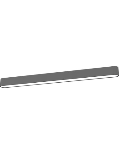 Nowodvorski SOFT Plafon LED 120x6 cm szary grafitowy loftowy do kuchni biura, 22W, G13, neutralny biały