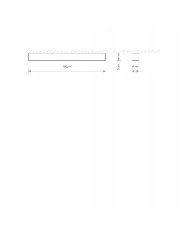 Nowodvorski SOFT Plafon LED 95x6 cm biały neutralny, slim listwa sufitowa z T8 G13 inkl. źródła światła