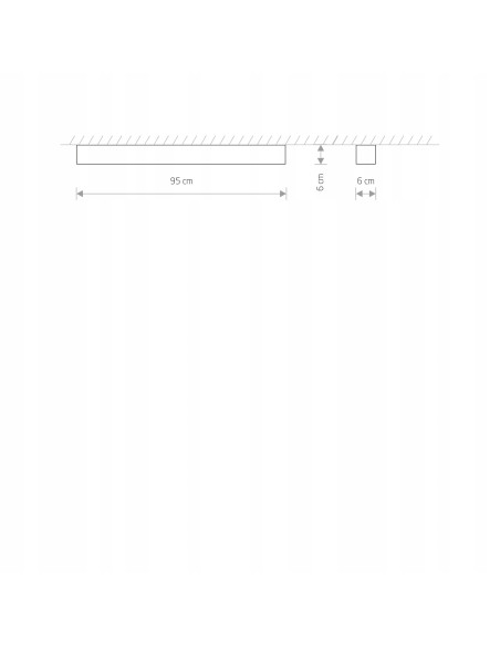 Nowodvorski SOFT Plafon LED 95x6 cm biały neutralny, slim listwa sufitowa z T8 G13 inkl. źródła światła