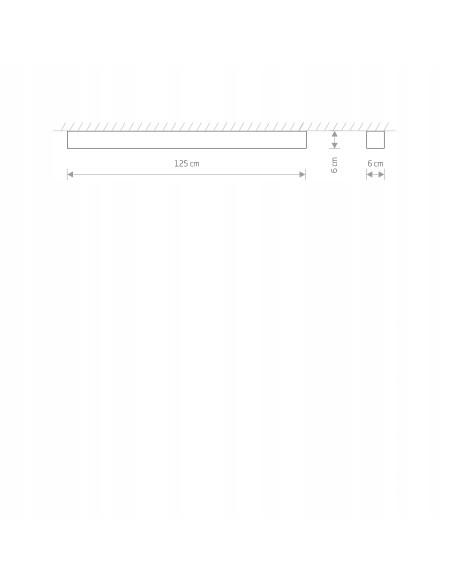 Nowodvorski SOFT LED 125x6 cm – biały minimalistyczny plafon sufitowy LED T8, 22W, neutralny biały