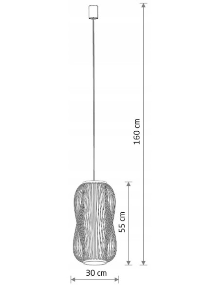 Nowodvorski PUKET 11162 Lampa wisząca bambusowa E27 naturalne drewno 30cm do salonu jadalni kuchni