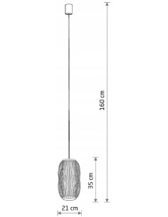 Nowodvorski PUKET S — wisząca lampa bambusowa E27 naturalne drewno / biały, 1-punktowa, boho premium 2