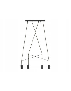Nowodvorski Imbria Lampa sufitowa 4-punktowa czarna 90 cm GU10 do salonu i jadalni