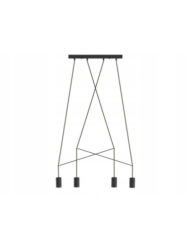 Nowodvorski Imbria Lampa sufitowa 4-punktowa czarna 90 cm GU10 do salonu i jadalni