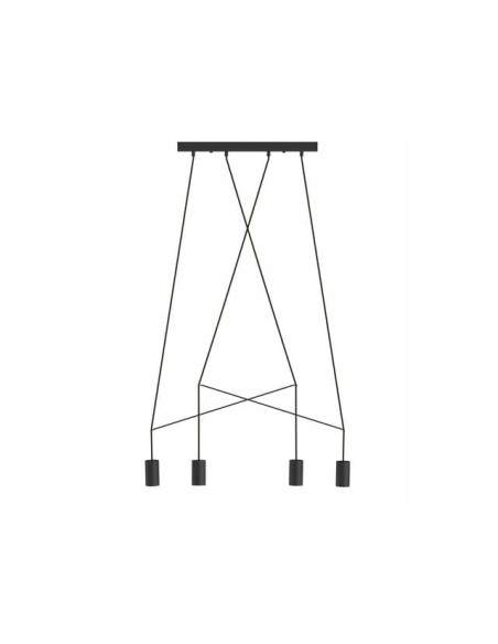 Nowodvorski Imbria Lampa sufitowa 4-punktowa czarna 90 cm GU10 do salonu i jadalni