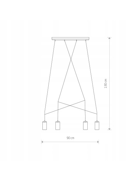 Nowoczesna listwa sufitowa IMBRIA BRASS 4xGU10 czarno-złota, mosiądz, 90 cm
