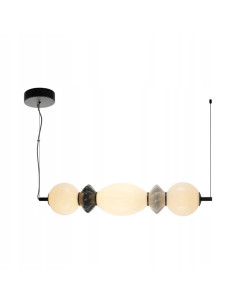 Italux BALOS – Designerska lampa wisząca LED 3-punktowa z ceramiki i szkła, czarna/biała, 1600 lm, 120 cm 2