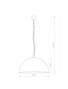 Nowodvorski HEMISPHERE RUST L 6368 — Wisząca lampa rdzawa Ø50 cm regulowana, styl industrialny/loft 2