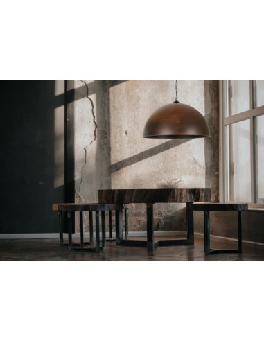Nowodvorski HEMISPHERE RUST L 6368 — Wisząca lampa rdzawa Ø50 cm regulowana, styl industrialny/loft