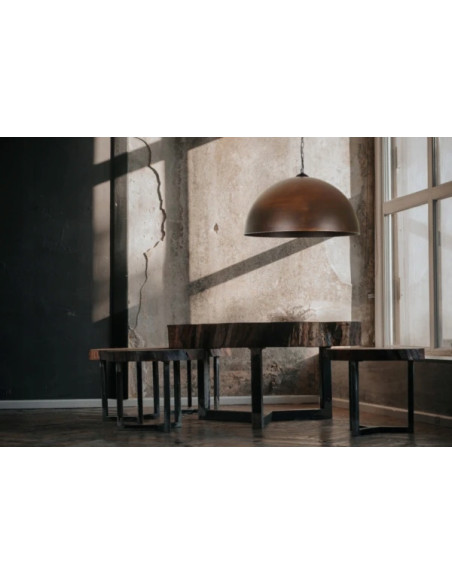 Nowodvorski HEMISPHERE RUST L 6368 — Wisząca lampa rdzawa Ø50 cm regulowana, styl industrialny/loft