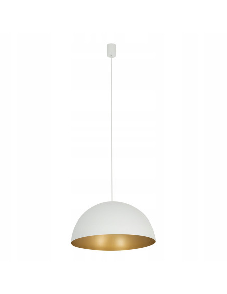 Nowodvorski HEMISPHERE Lampa wisząca półkula 4xGX53 50 cm biało-złota regulowana