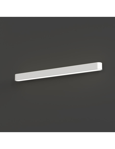 Nowodvorski SOFT LED Kinkiet ścienny 93,5 cm aluminiowy biały, LED T8 16W, neutralna biel, do biura i mieszkania
