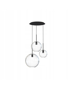 Nowodvorski SPHERE 7788 – wisząca lampa szklana 3xE27 czarna/transparentna 50x130 cm, styl nowoczesny