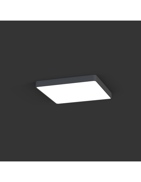 Nowodvorski SOFT Plafon sufitowy LED 63x63 cm szary, 5 punktów, aluminium, ciepła biel (kod 7530)
