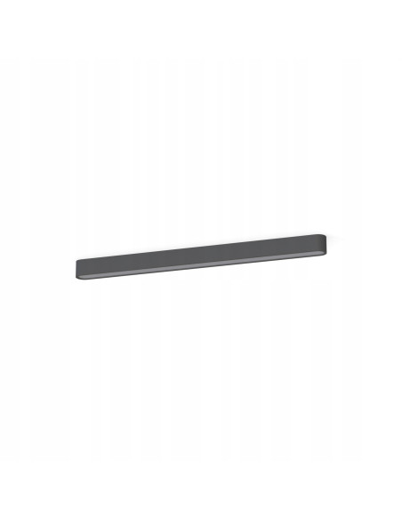 Nowodvorski SOFT 7533 – nowoczesny plafon liniowy LED 95 cm, grafitowo-biały, 16W, 220V, 1 pkt, ściemnialny