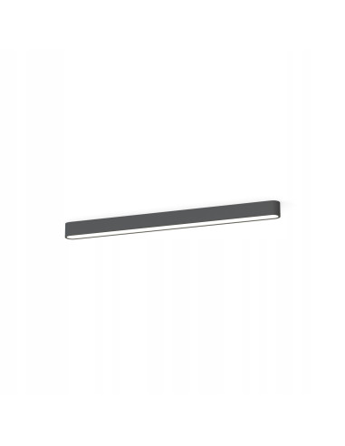 Nowodvorski SOFT 7533 – nowoczesny plafon liniowy LED 95 cm, grafitowo-biały, 16W, 220V, 1 pkt, ściemnialny