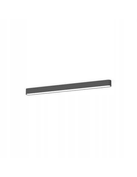 Nowodvorski SOFT 7533 – nowoczesny plafon liniowy LED 95 cm, grafitowo-biały, 16W, 220V, 1 pkt, ściemnialny