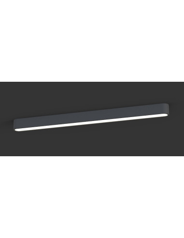 Nowodvorski SOFT 7533 – nowoczesny plafon liniowy LED 95 cm, grafitowo-biały, 16W, 220V, 1 pkt, ściemnialny