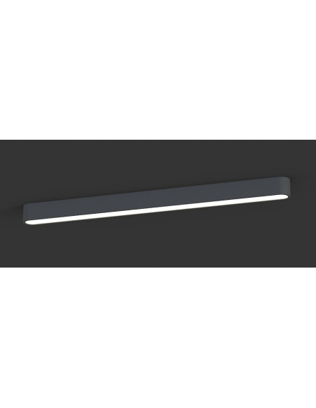 Nowodvorski SOFT 7533 – nowoczesny plafon liniowy LED 95 cm, grafitowo-biały, 16W, 220V, 1 pkt, ściemnialny