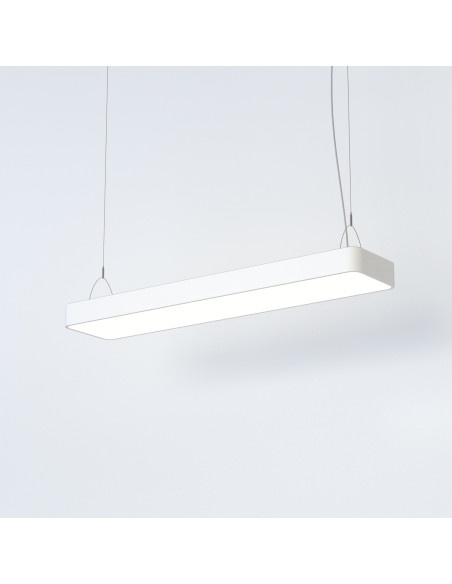 Nowodvorski SOFT LED 7545 – nowoczesna lampa wisząca 90x20 cm, biała, 2-punktowa, neutralne światło