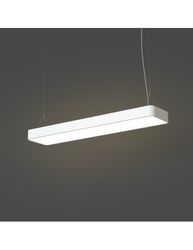 Nowodvorski SOFT LED 7545 – nowoczesna lampa wisząca 90x20 cm, biała, 2-punktowa, neutralne światło
