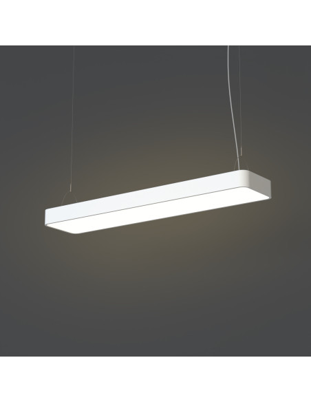 Nowodvorski SOFT LED 7545 – nowoczesna lampa wisząca 90x20 cm, biała, 2-punktowa, neutralne światło