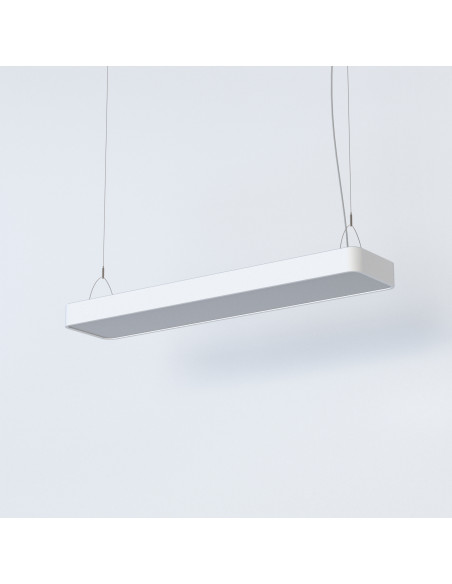 Nowodvorski SOFT LED 7545 – nowoczesna lampa wisząca 90x20 cm, biała, 2-punktowa, neutralne światło