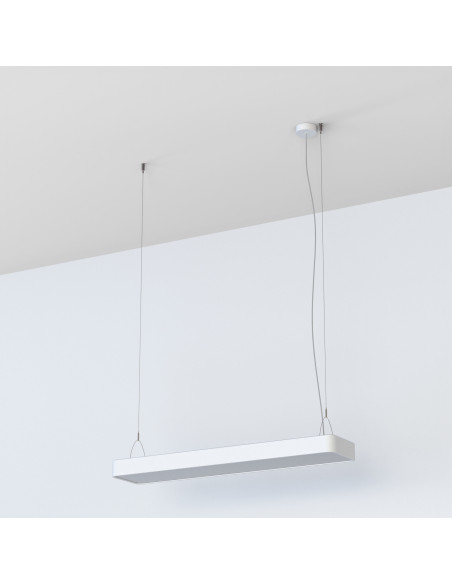 Nowodvorski SOFT LED 7545 – nowoczesna lampa wisząca 90x20 cm, biała, 2-punktowa, neutralne światło